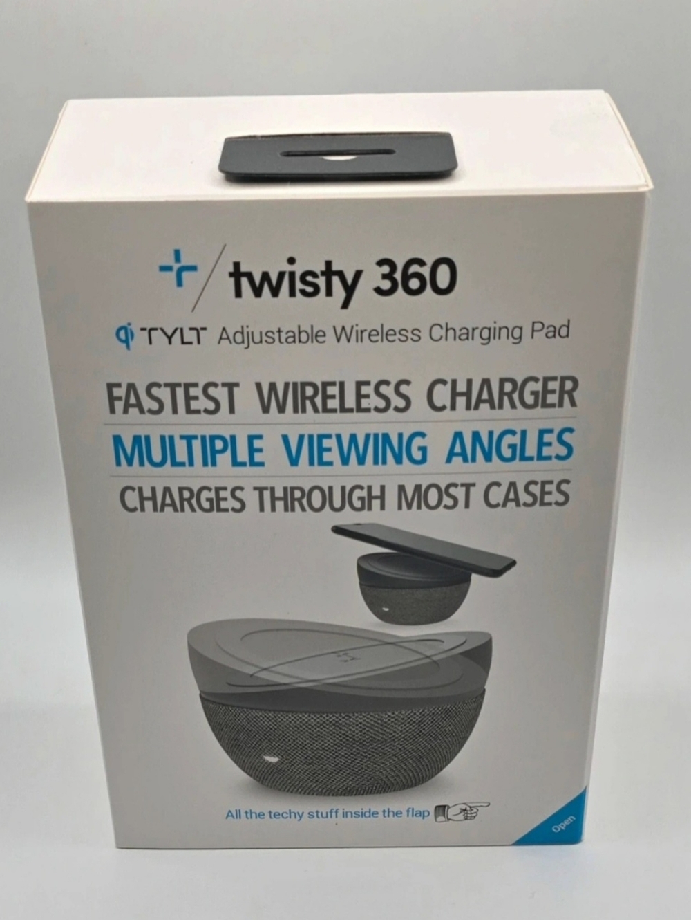 Tylt Twisty 360 Wireless Charger Qi Adjustable Multiple Viewing Angles NEW